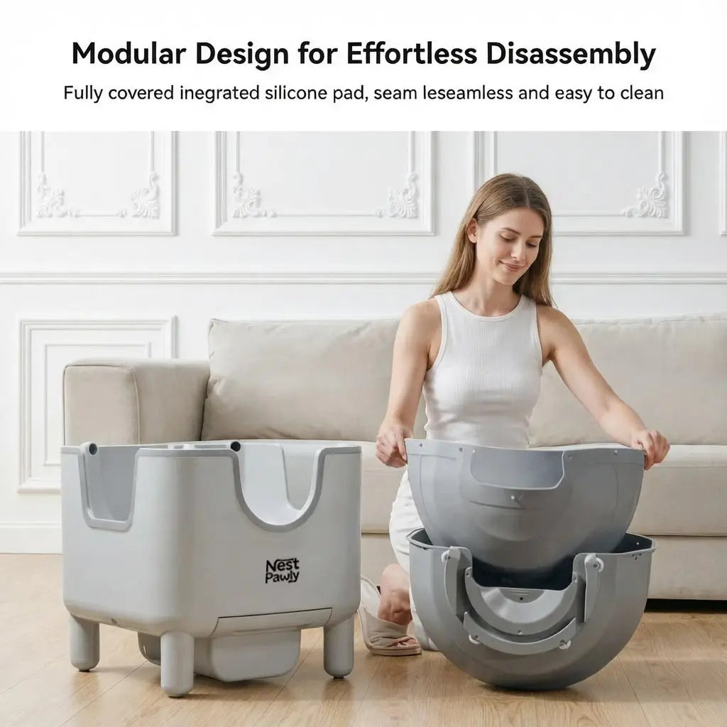 Self-Cleaning Automatic Cat Litter Box, Open Top