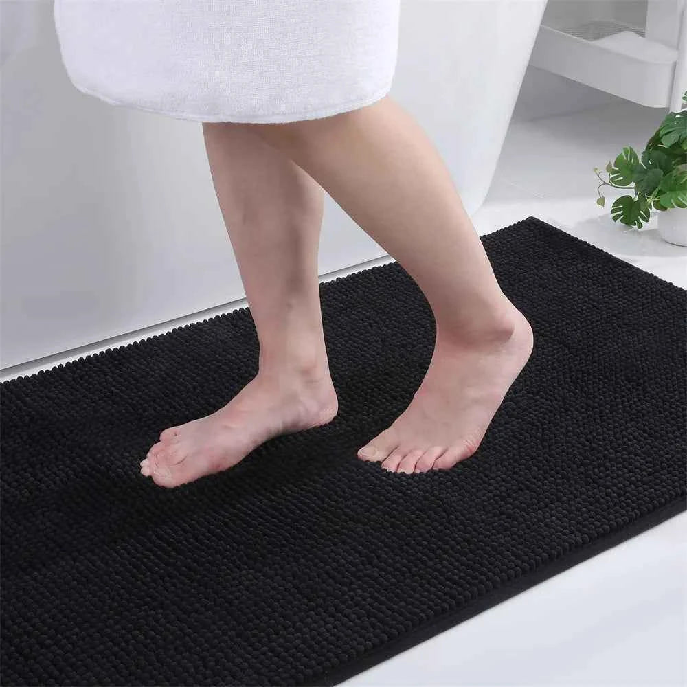 Olanly Super Absorbent Bathroom Rug Luxury Chenille Bath Mat Plush Non-slip Shower Mat Bathroom Carpet Welcome Deal Floor Mats