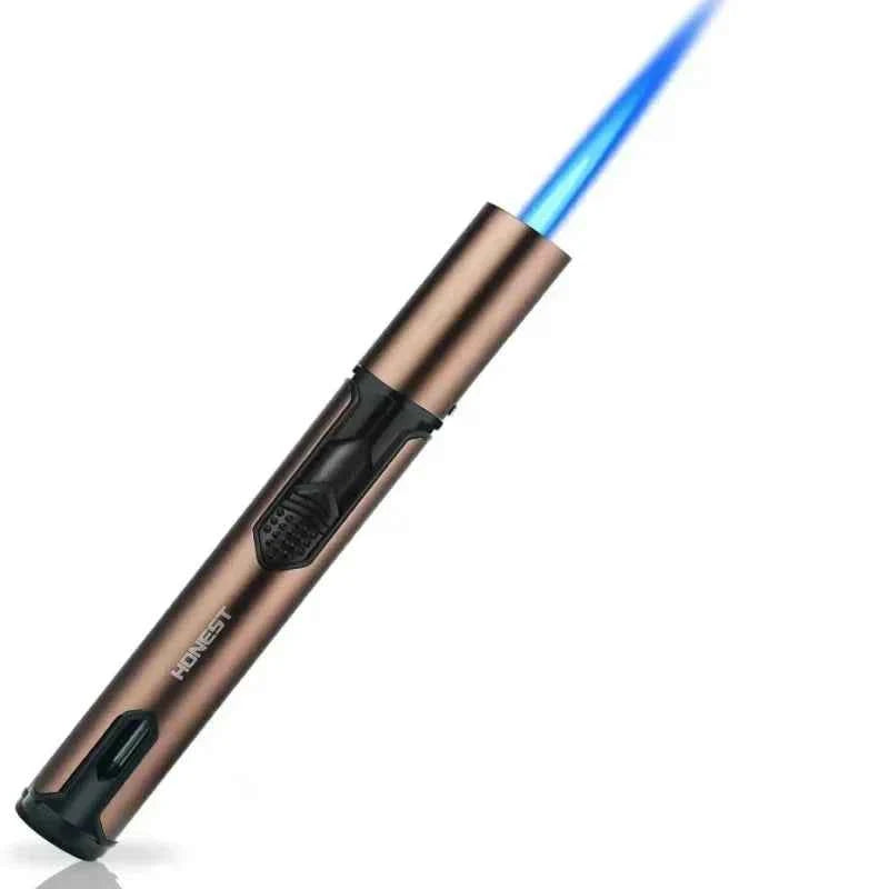 4PC/1PC Honest Metal Windproof Torch Gas Lighter,  Refillable Pen Jet Flame Igniter for Kitchen BBQ Candle Camping Men's Gadget