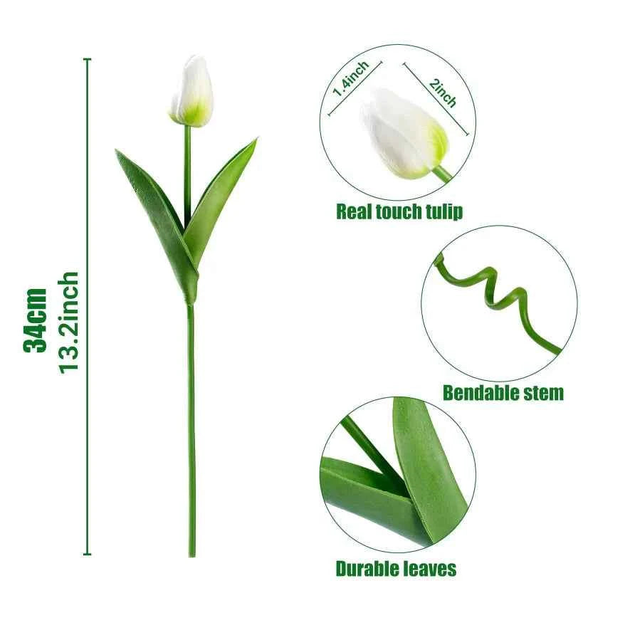 1/5/10/15PCS Tulips Artificial Flowers Real Touch Flowers Tulip Bouquet Decor Fake Tulips Flower for Home Wedding Decorations