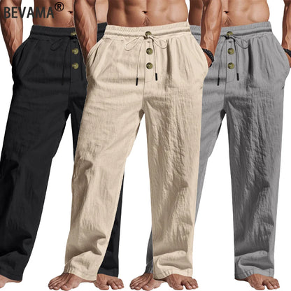 Men's Casual Breathable Hawaiian Beach Jogging Pants — Solid Color Sweatpants
