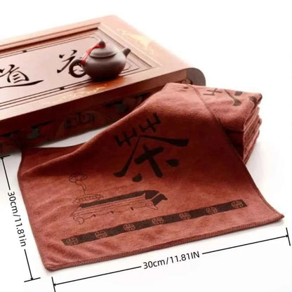 Strong Absorbent Small Square Towel Blended Fabric Tea Set Hand Towel Furniture Kitchen Cleaning Car Beauty Towel Bar Holiday