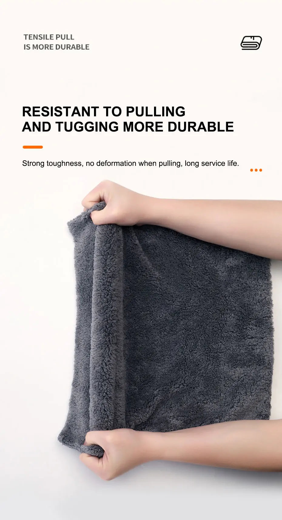 Coral Velvet Car Wash Towel, 40x100cm No-Hem