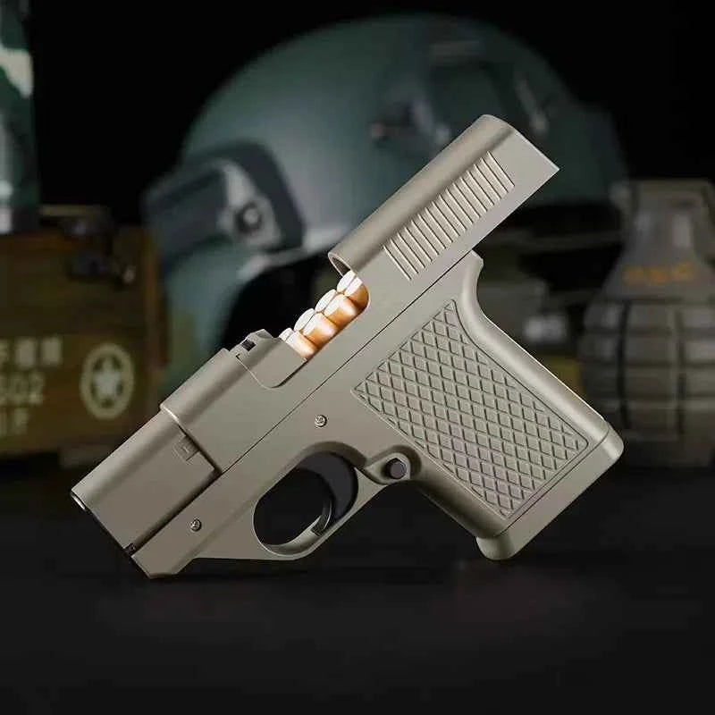 2024 New Clip Gun Type Butane Gas Lighter Three Capacity Cigarette Holder Windproof Jet Blue Flame Lighters Men's Gifts (NO GAS)