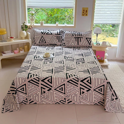 Floral Printed Flat Top Sheet | Single, Queen, King