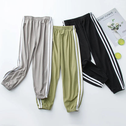 1/3 Pieces Children's Summer Solid Color Basic Sports Pants Boys Casual Joker Elastic Waist Girl Sweet and Lovely Mosquito Pants