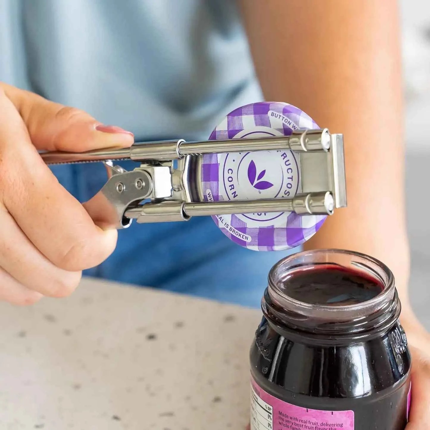 Can Opener Adjustable Stainless Steel Non-Slip Multifunction Manual Jar Bottle Bottle Lid Opener Gadget Home Gadgets Accessories