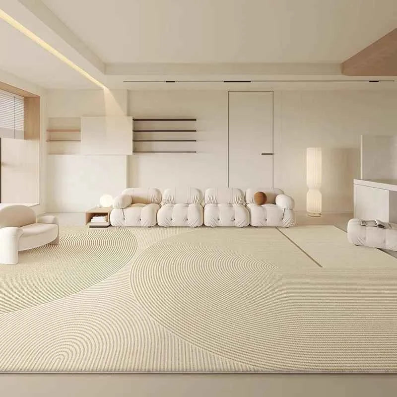 Large Area Carpets for Living Room Fluffy Soft Lounge Floor Mat Thick Anti-slip Study Rug Cream Style Bedroom Plush Decor Carpet