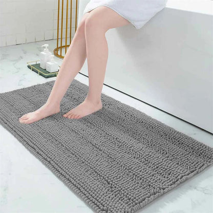 Olanly Super Absorbent Bathroom Rug Luxury Chenille Bath Mat Plush Non-slip Shower Mat Bathroom Carpet Welcome Deal Floor Mats
