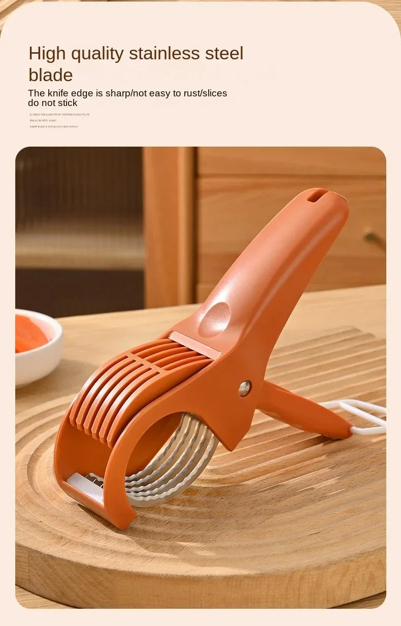 Stainless Steel Multi-Function Vegetable & Fruit Slicer – Salad Prep Kitchen Tool