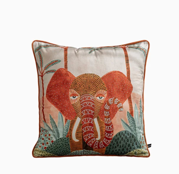 Vintage Floral Velvet Throw Pillow Covers Home Art Deco Pillowcase Square Pillow Case Cushion Cover for Bed Sofa Living Room Car