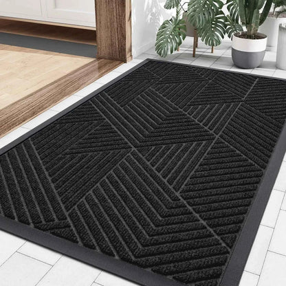 Kitinjoy Front Door Rubber Mats Indoor Outdoor Non-slip Absorbent Rugs Easy Clean Low Profile Entryway Doormats Home Decor Mats