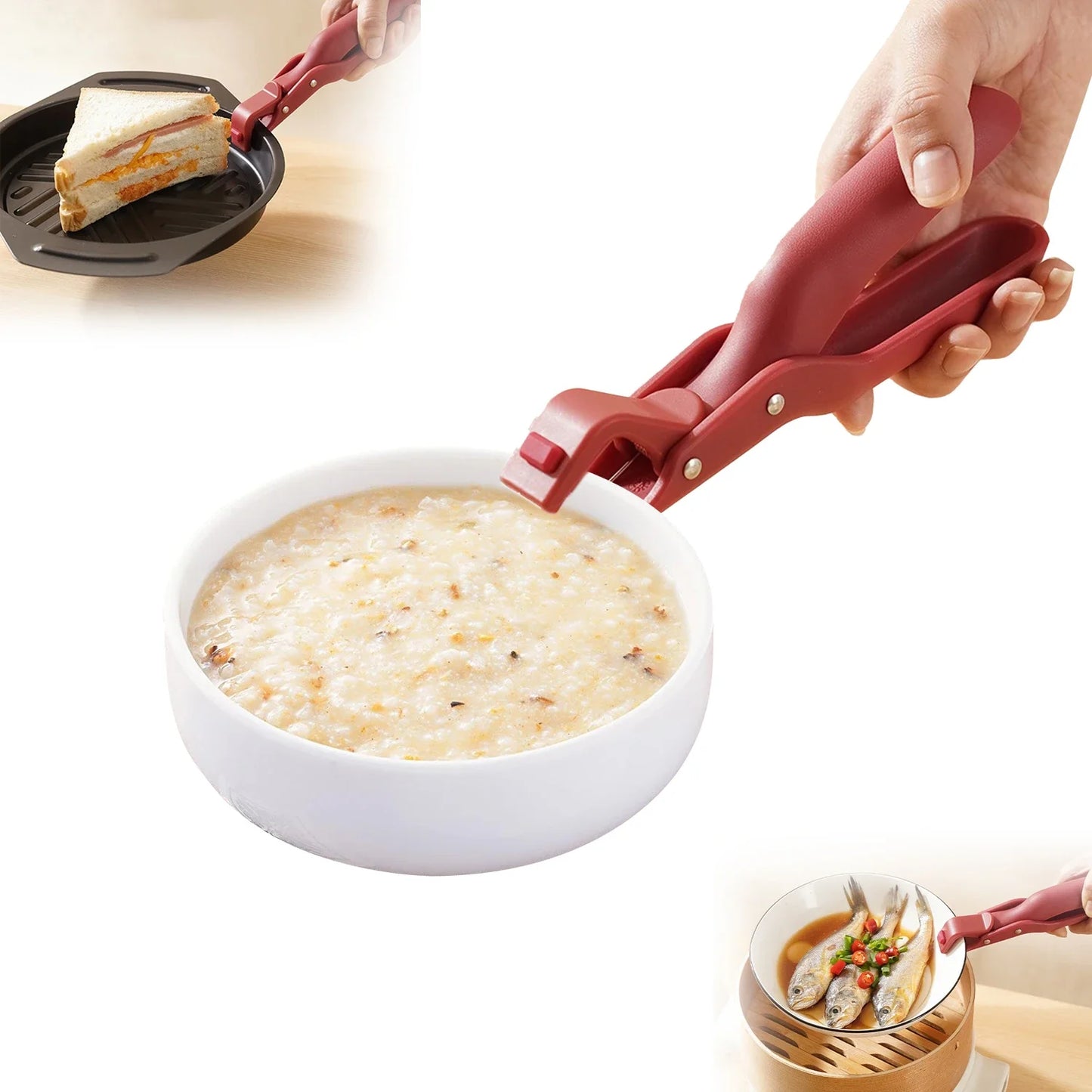 Silicone Anti-Scald Plate and Bowl Clip Lifter for Hot Dishes