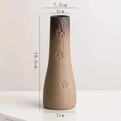 Creative Irregular Stone Shape Ceramic Vase Flowers Plant Potted Hydroponics Mini Vase Interior Aesthetics Home Decoration Gifts