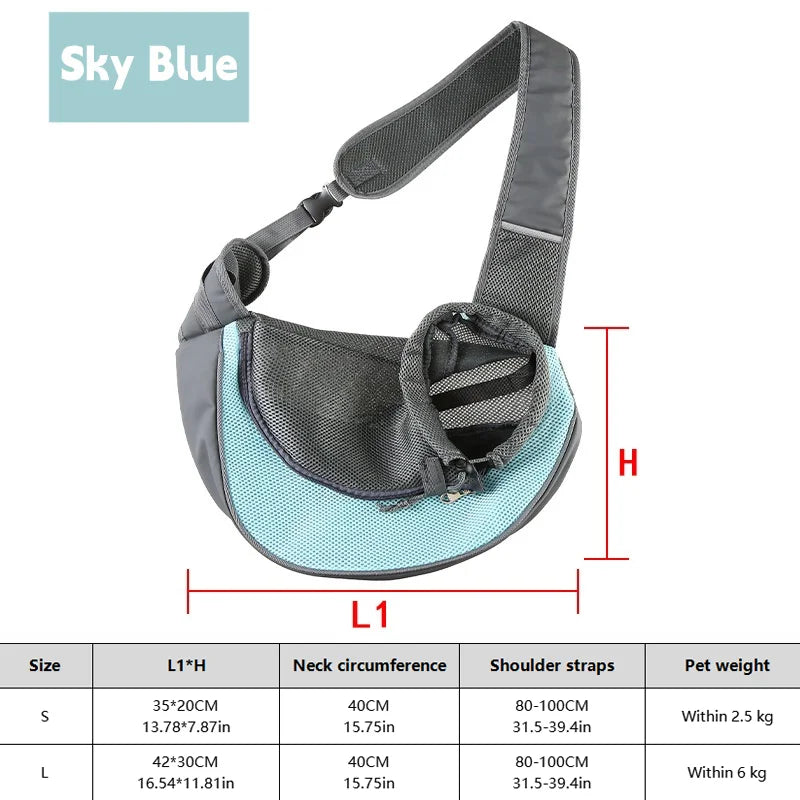 Breathable Mesh Dog Sling Carrier Backpack