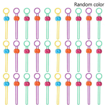 10/20/30/50pcs Silicone Food Bag Sealing Strap Freshness Sealing Clip Adjustable Clip Portable Data Cable Storage Kitchen Gadget