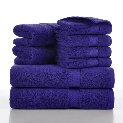 Towels 8 Piece Majestic Plush Luxury Towel Set, Cotton, Grey | Majestic - Bath Towel Set