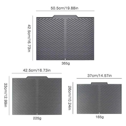 1PC Silicone Dish Drying Mat Pots Dish Drain Mat For Kitchen Tableware Non-slip Mats Anti-scald Coaster Kitchen Utensils