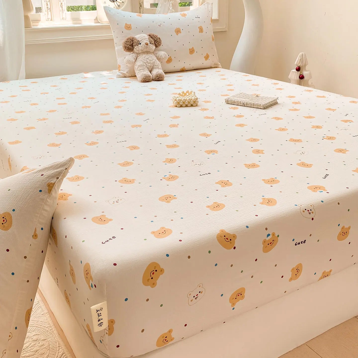 Green Floral Fitted Bed Sheet | Single, Queen, King