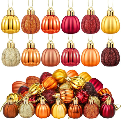 36 Pcs Fall Tree Ornaments Pumpkin Hanging Ornaments