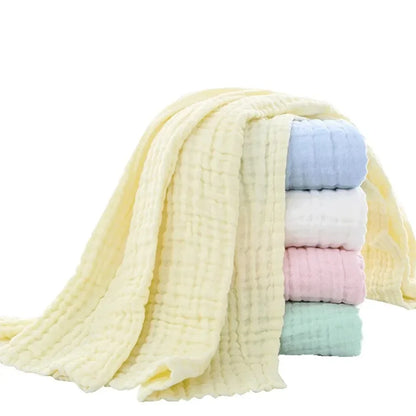 Pure Cotton Bubble 6 Layers Baby Bath Towel Kids Swaddle Wrap Bedding Muslin