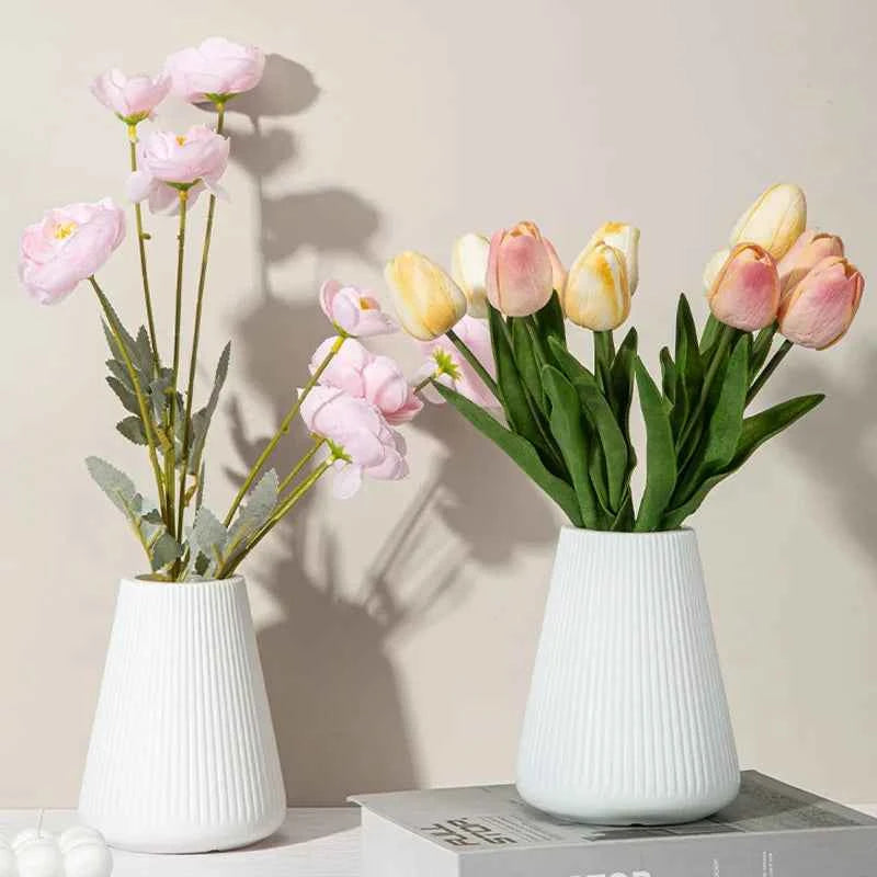 Elegant Nordic Flower Vase Durable Plastic Vase Ornaments, Flower Arrangement, Home Living Room Decoration,  Flower Creative Art