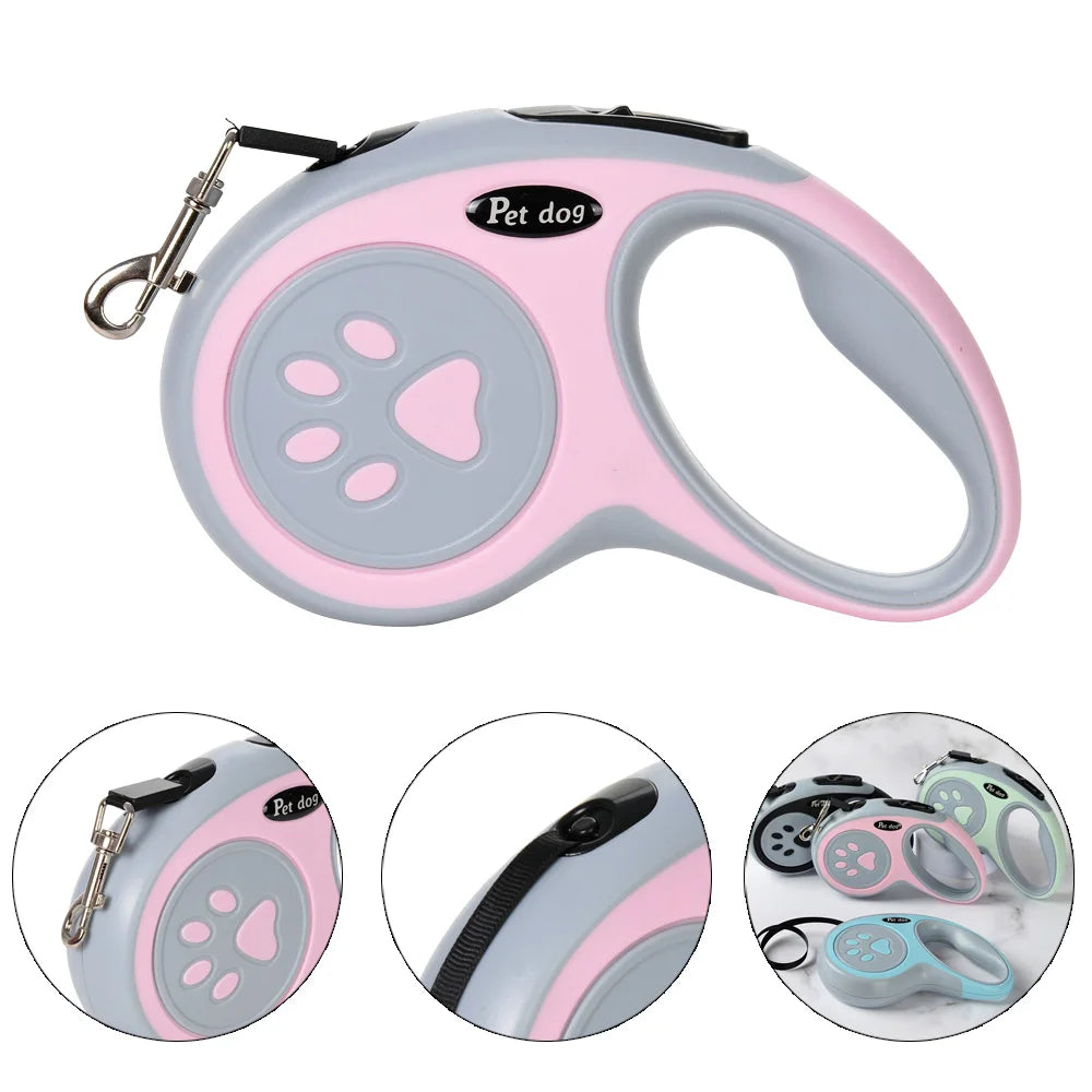 3M/5M Retractable Nylon Dog Leash for Outdoor Hiking