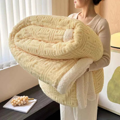 Autumn And Winter Thickened Blanket Suitable For Bedroom Living Room Office Leisure Blanket warm and soft multi-size