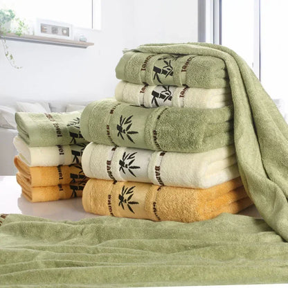 Single Piece Bamboo Fiber Towel, Thickened Quick Dry Absorbent Luxury Soft - Bath Towel