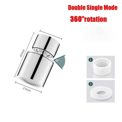 360°Universal Kitchen Faucet Anti-splash Aerator Bathroom Tap Rotatable Faucet 2 Mode Tap Nozzle Bubbler Kitchen Sink Faucet
