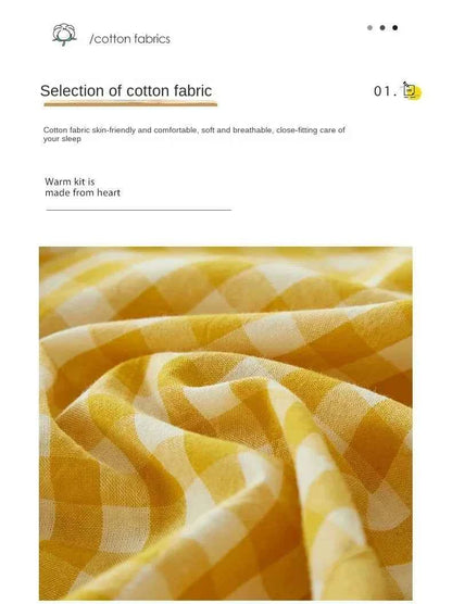 Pillowcase Envelope Style Plaid Couples Plain Ins 48x74cm 100% Pure Cotton Home Textile Household Bedroom Throw Pillow Case