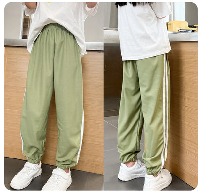 1/3 Pieces Children's Summer Solid Color Basic Sports Pants Boys Casual Joker Elastic Waist Girl Sweet and Lovely Mosquito Pants