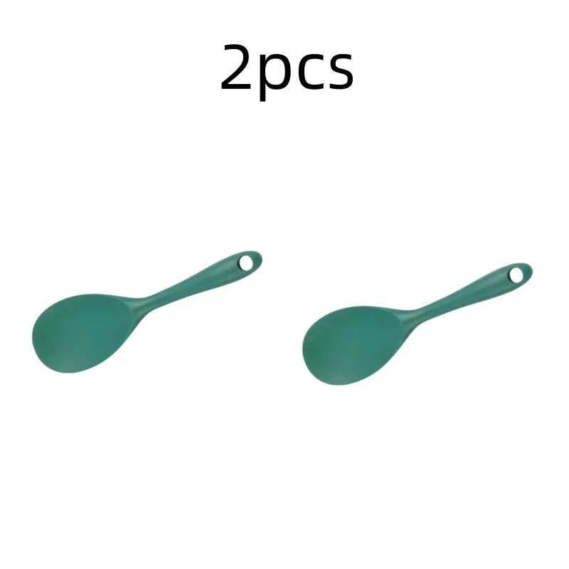 Hanging Silicone Rice Spoon Kitchen Ladle Non-stick Saucepan Electric Rice Cooker Cooking Scoop with Holes Household Items