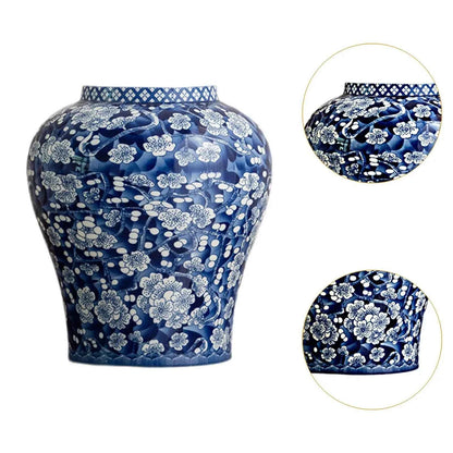 Ceramic Flower Vase Blue and White Porcelain Vase for Wedding Home Decor