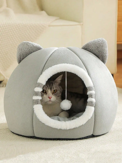 Washable Cat & Kitten Bed, Anti-Slip Bottom