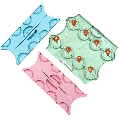 Manual Dumpling Maker Press Mold with 8 Compartments for Wonton and Pastry