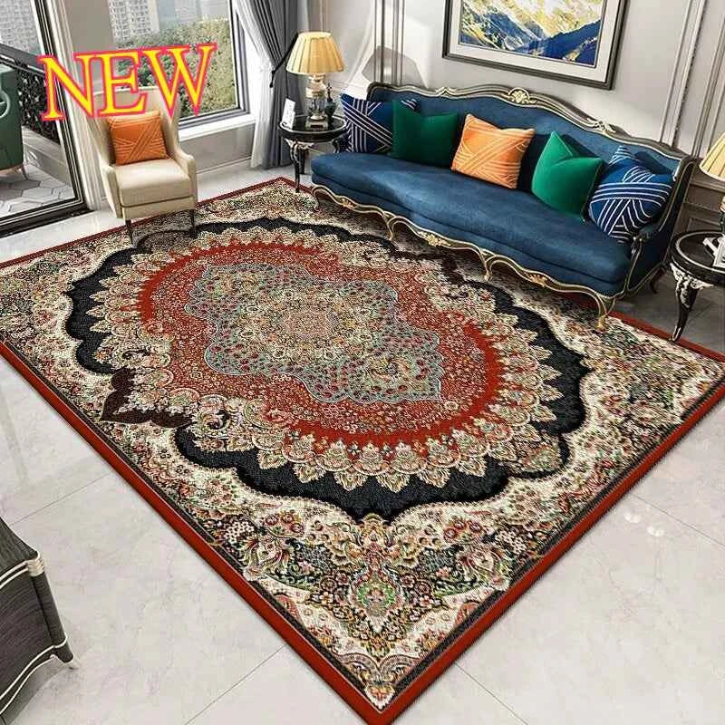 Persian Style Carpet for Living Room Home Decoration Retro Lounge Rug Soft Bedroom Carpet Non-slip Bedside Mats Washable 200x300