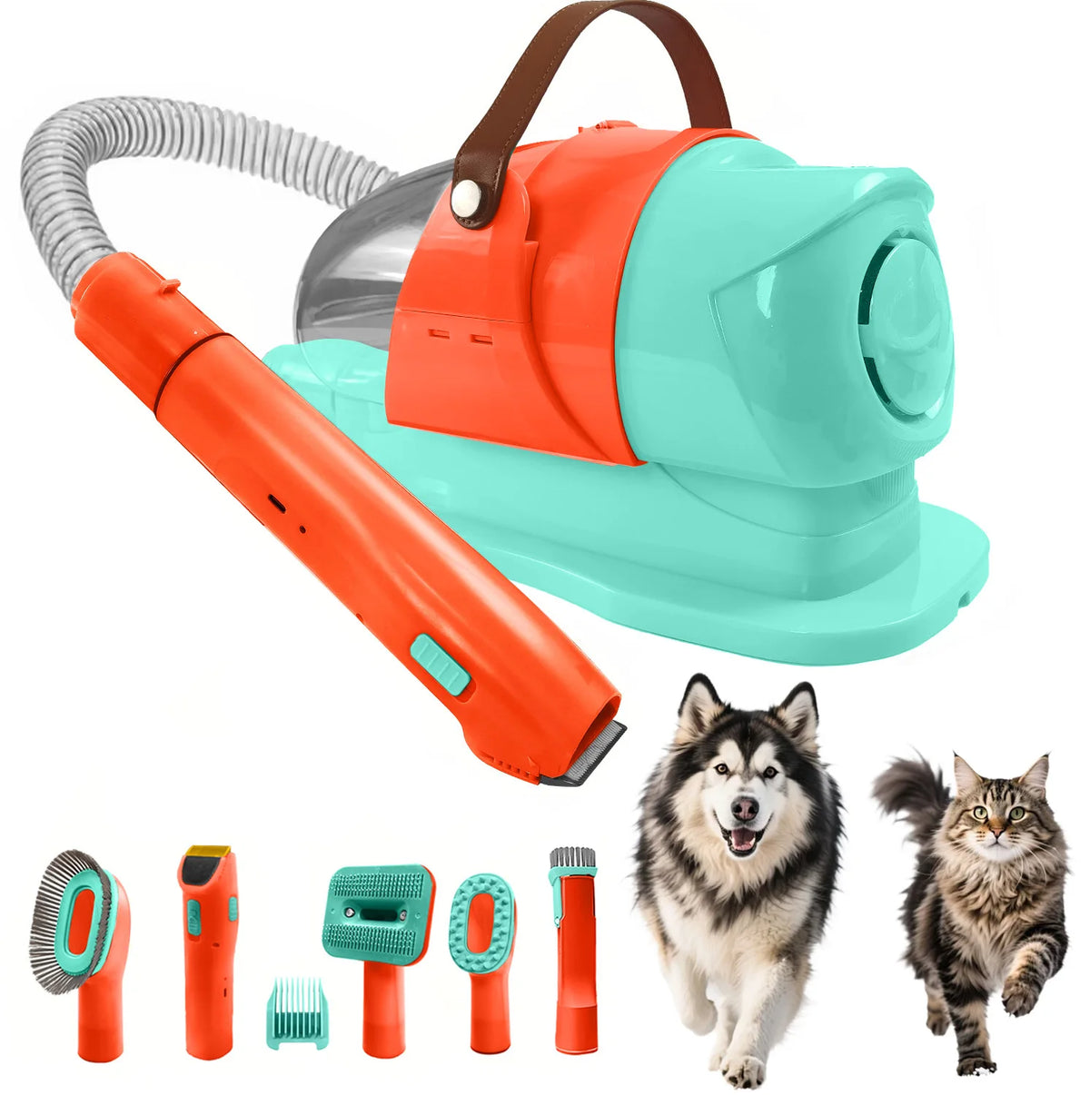 Pet Grooming Vacuum Kit with Clipper Attachment