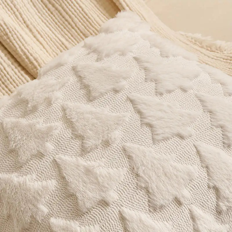 Christmas Decorative Pillow Cover, White, Holiday Decor