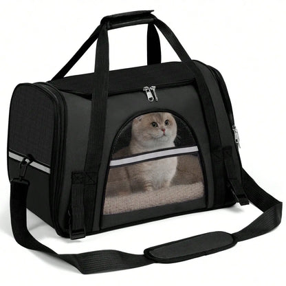 Airline-Approved Foldable Pet Carrier, Anti-Escape Zipper