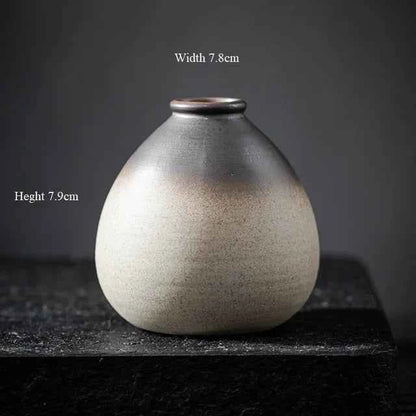 China Pottery Mini Small Flower Vases Traditional Chinese Retro Style Ceramic Vase Lliving Room Home Decoration T032