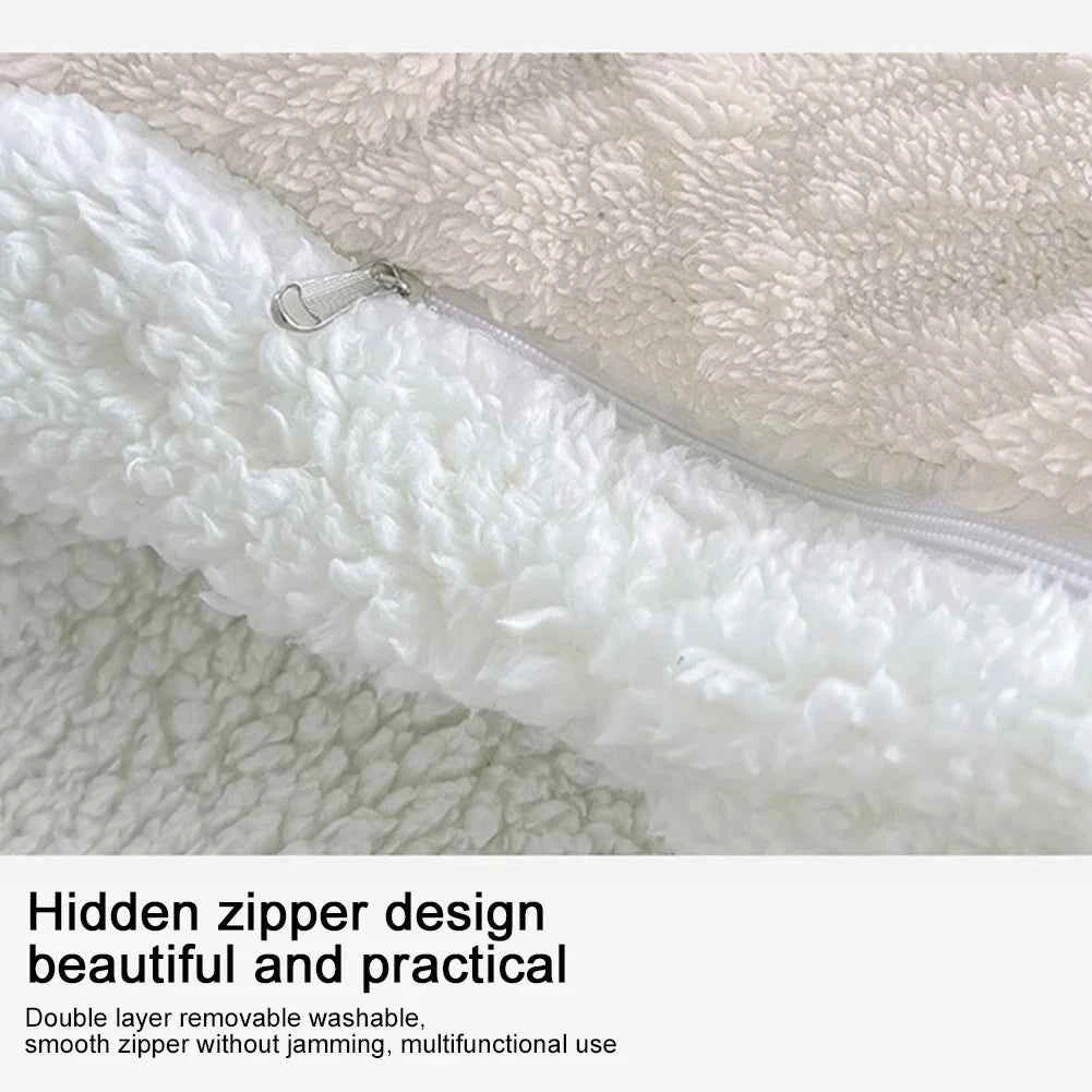 Winter Thick Blanket Comfortable Lamb Fleece Throw Blanket Double Layer Thick Lamb Wool Sleeping Blanket Flannel Throw Bedspread