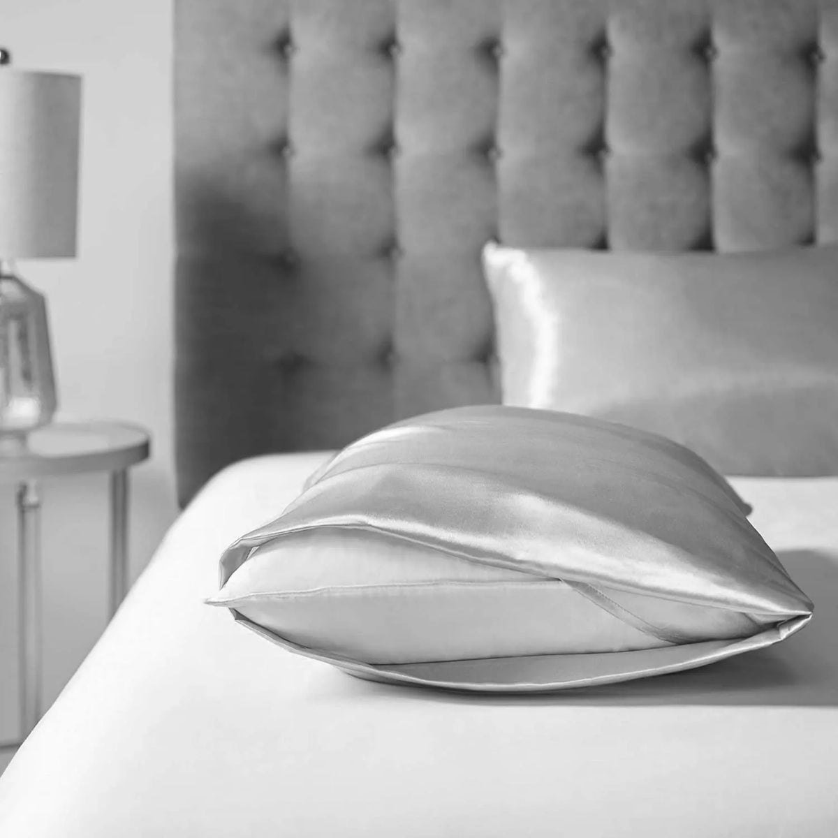 JuwenSilk Mulberry Silk Pillowcase, White, Standard