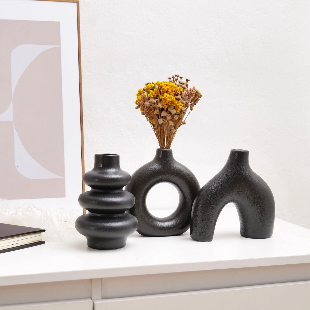 Ensemble de vases en céramique bohèmes, ornements de vases décoratifs, pour mariage, salon, chambre, café, cadeaux de décoration de table à manger