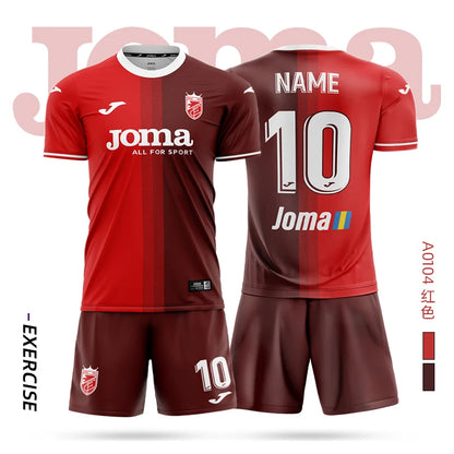 joma Homer soccer jersey short-sleeved shirt + shorts set 3DT T-shirt children's training uniform team match soccer jersey
