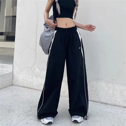 Women's Y2K Cargo Pants — Vintage Streetwear Baggy Wide Leg Sweatpants
