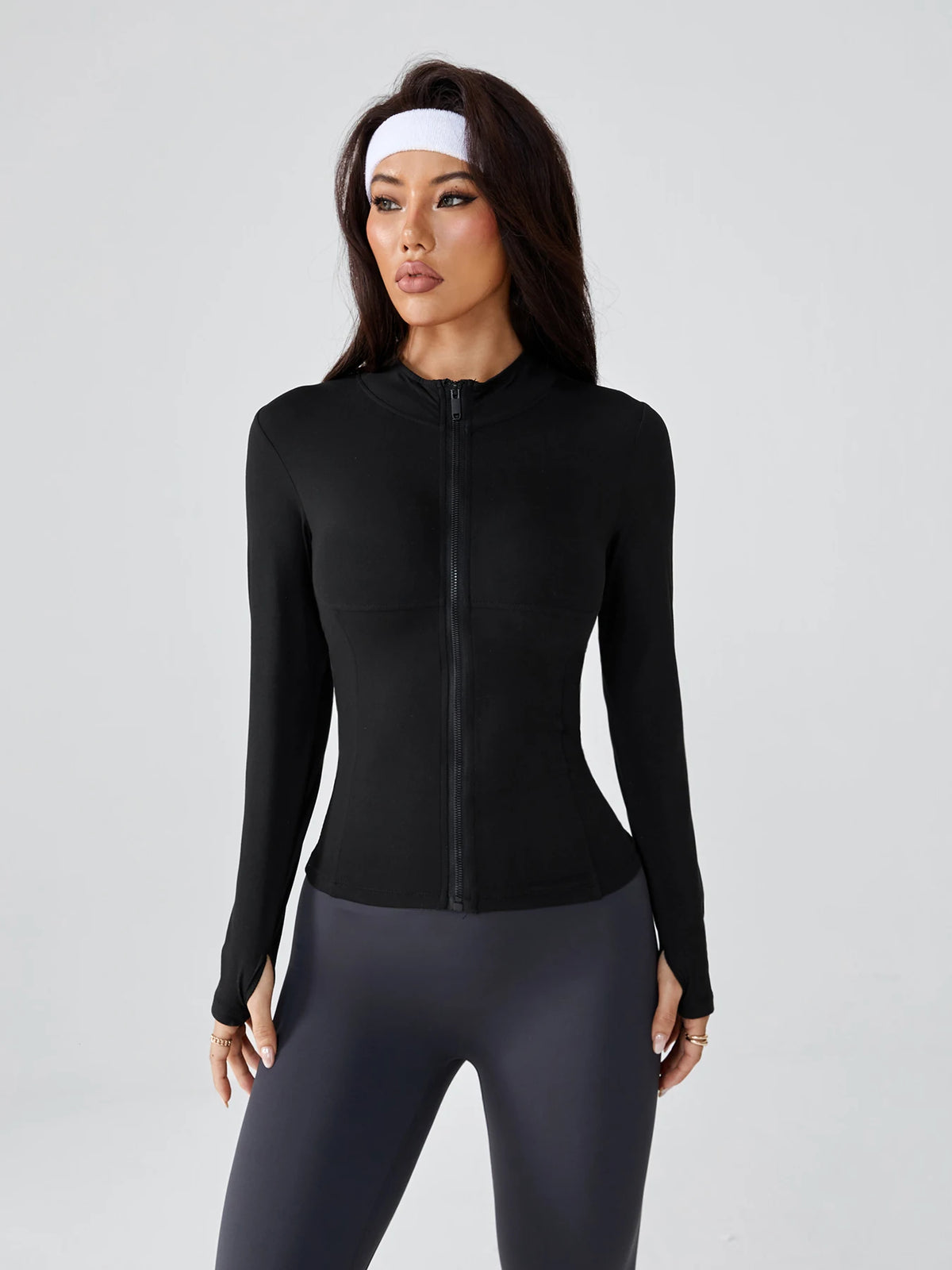 Women's New Slim-Fitting Yoga Jacket - Buttery-Soft Stretch Full-Zip Athletic Cardigan