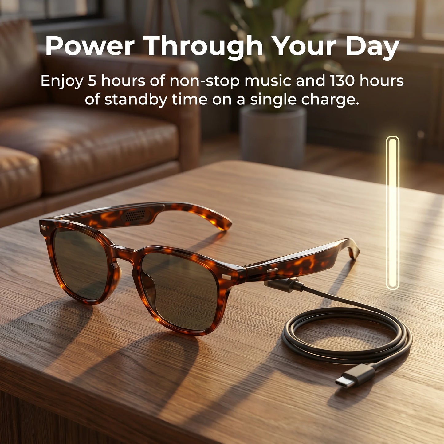 Smart Wireless Sunglasses – Touch Control, AI Translation, Music & Calls, Ultra-Light