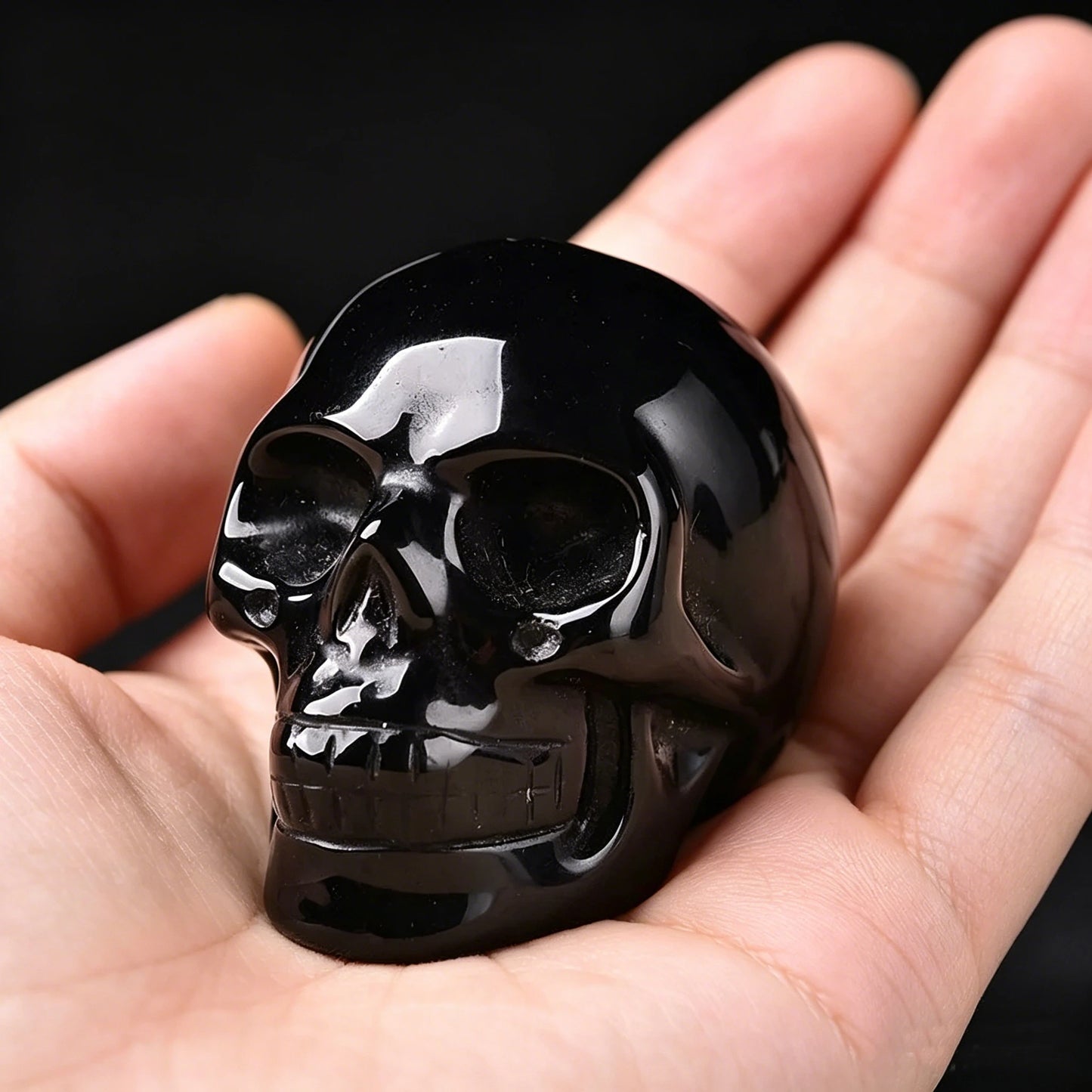 Natural Crystal Skull 2-3in Handmade Lapis Lazuli Obsidian Clear Quartz Labradorite Citrine Rose Quartz Tiger Eye Amethyst Skull Figurine Skull Carving High Quality Home Decor Desk Ornament Office Decor Room Decor Bedroom Dec