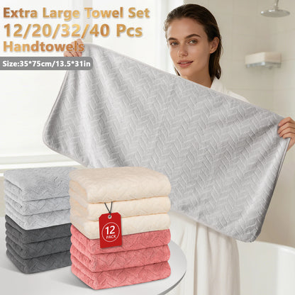 Luxury Towel Set 35x75cm Ultrafine Fiber High Absorbency Quick Dry Towels